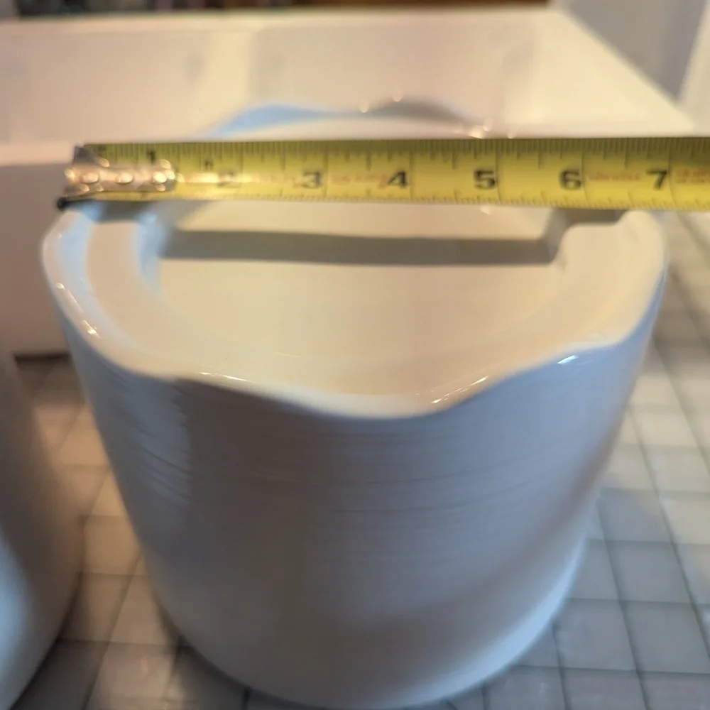 White Ceramic Candle Stands Set Of 2